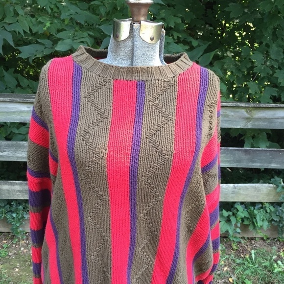 Tommy Hilfiger Striped Handknitted Sweater Men’s Large - Picture 3 of 7